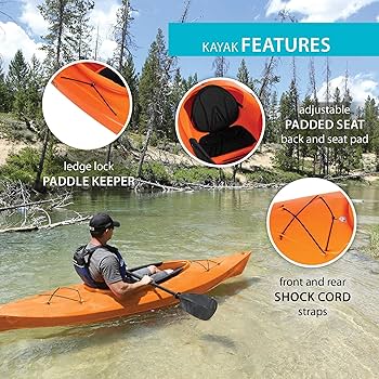 カヤック　ブラック40 Boat55 カヤック/カヌー用 230cm パドル ブラック 新品 送料無料